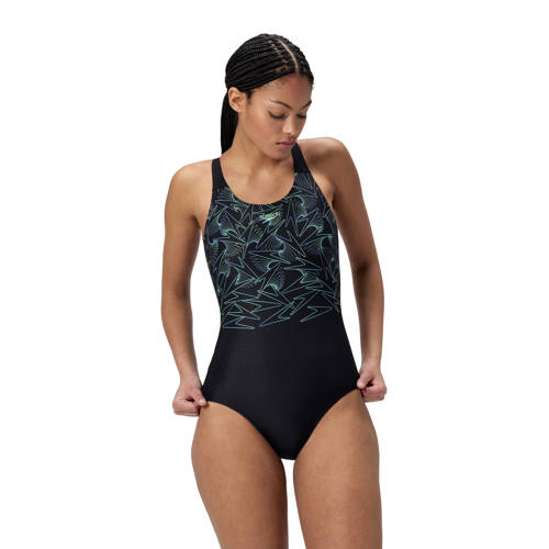 Speedo Endurance+ sportbadpak Hyperboom zwart/groen afbeelding