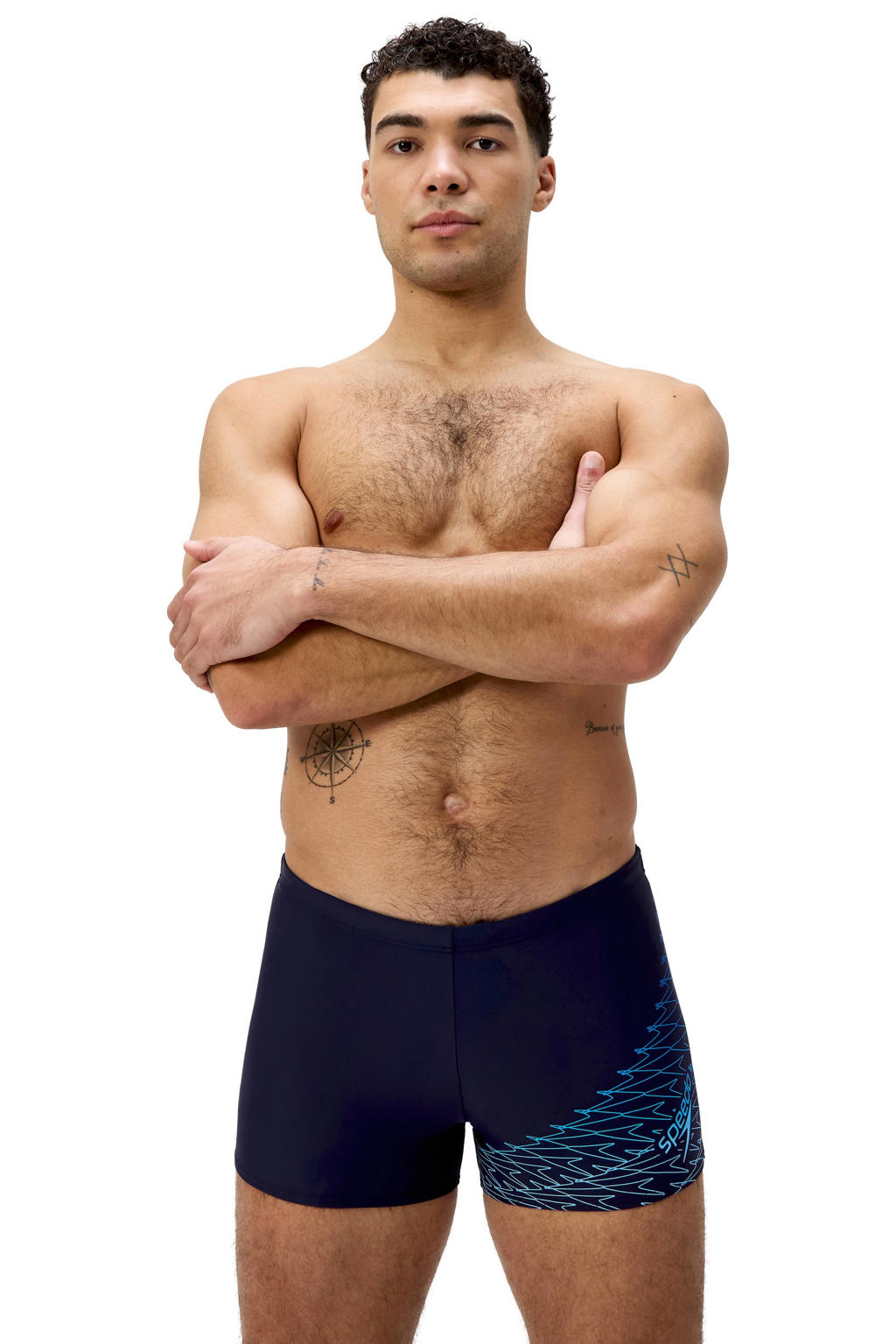 Speedo EnduraFlex zwemboxer Medley Logo donkerblauw/blauw