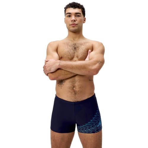 Speedo EnduraFlex zwemboxer Medley Logo donkerblauw/blauw afbeelding