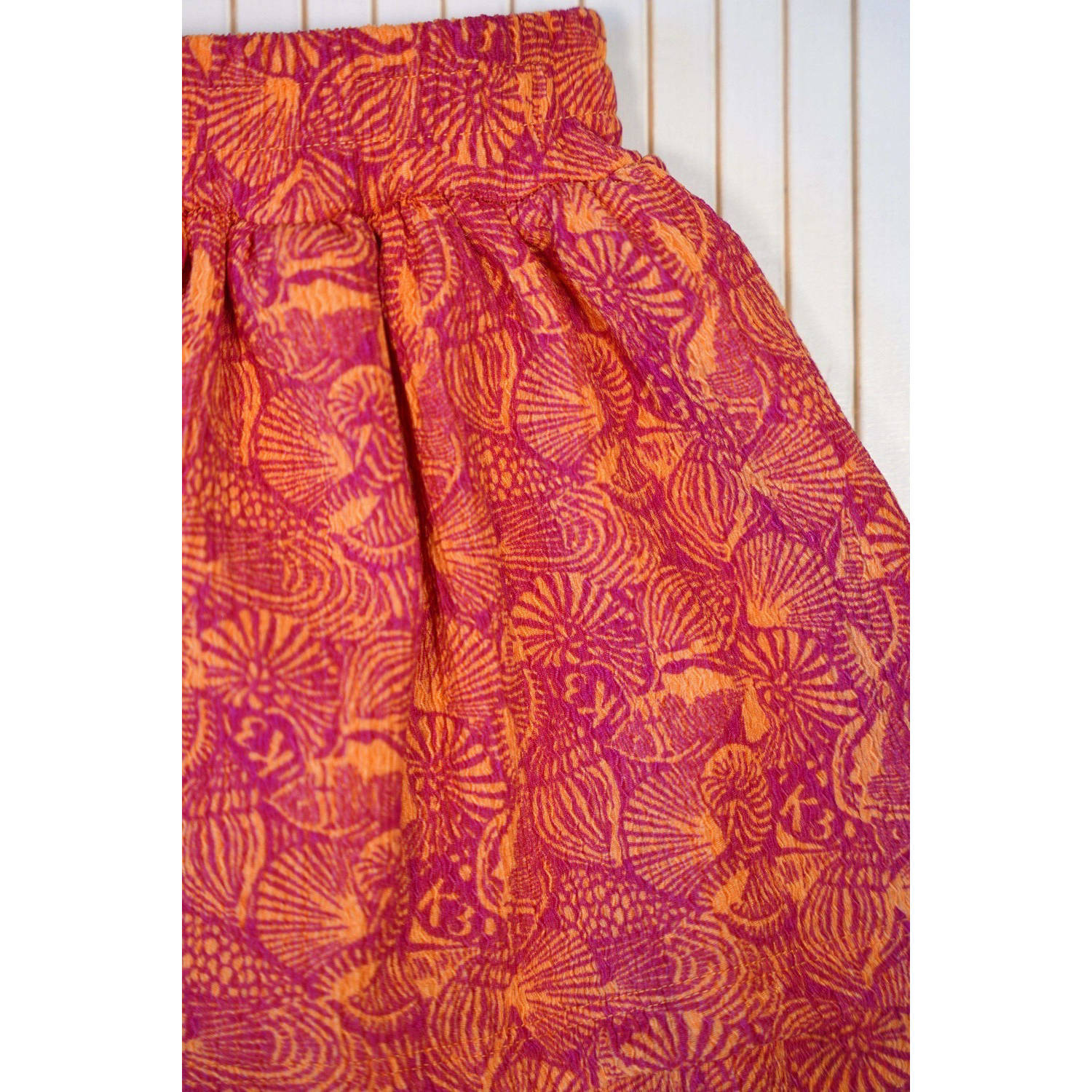 B.Nosy x K3 midi rok strokenrok oranje