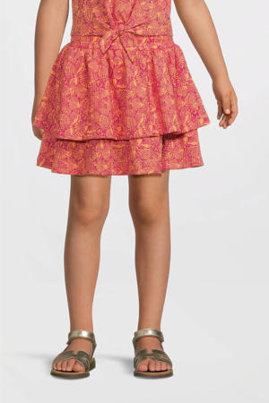 K3 midi rok strokenrok oranje