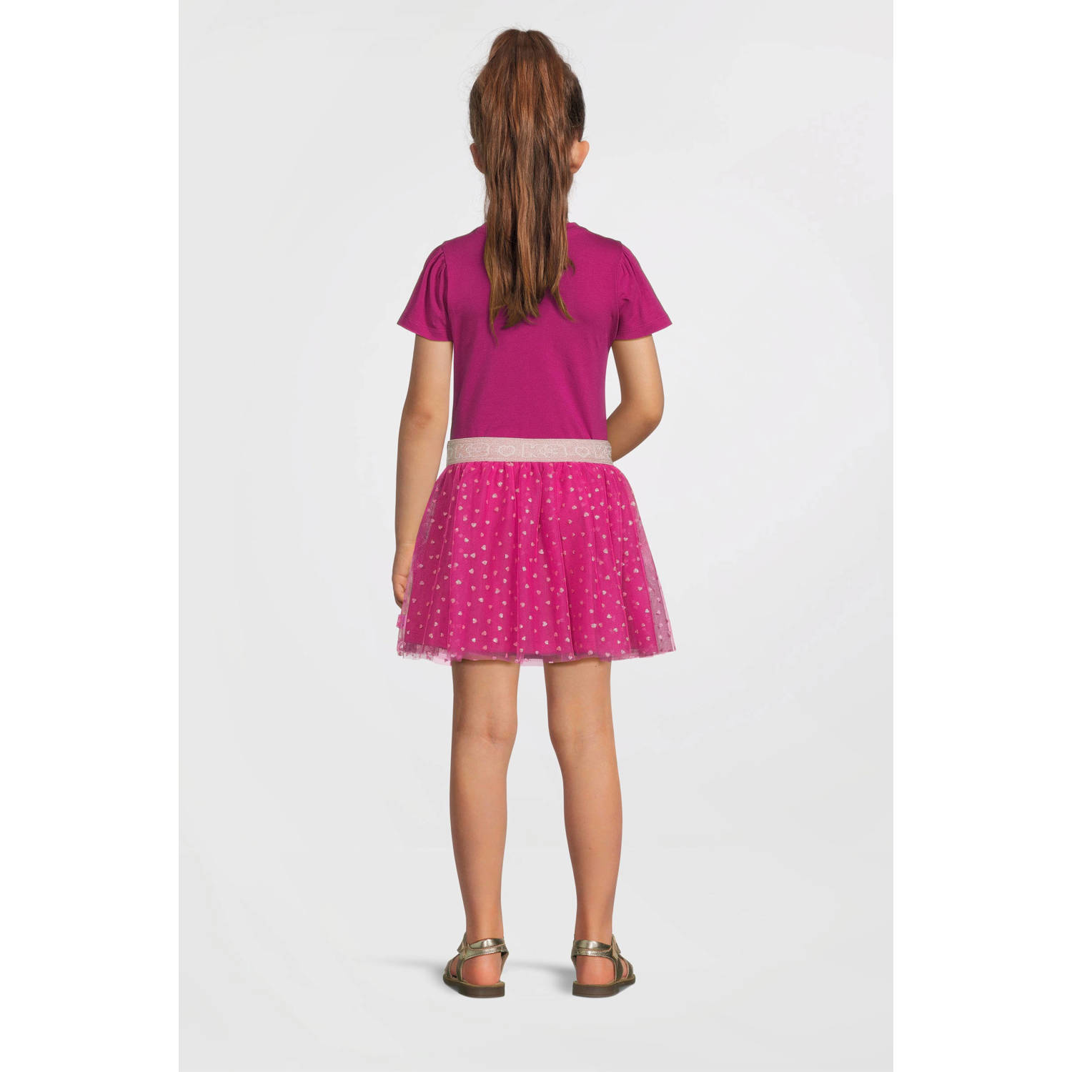 B.Nosy x K3 midi jurk fuchsia