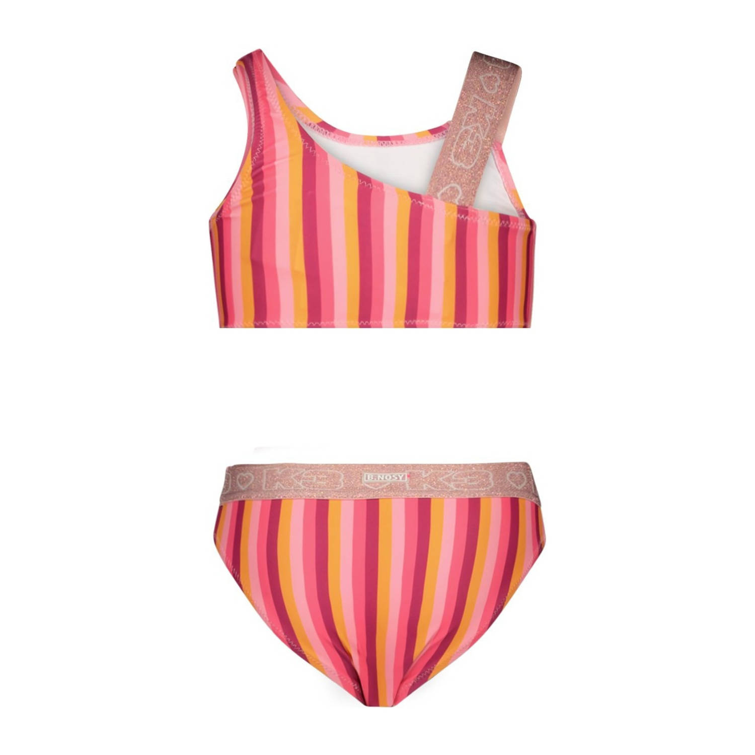 B.Nosy x K3 crop bikini roze fuchsia oranje