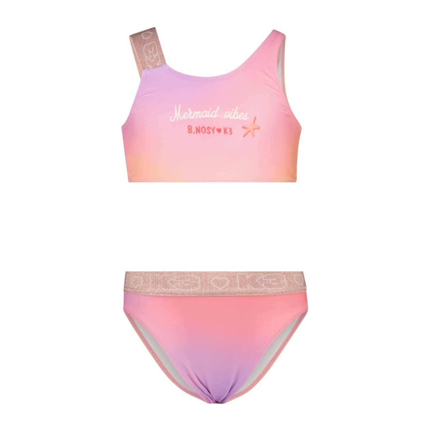 B.Nosy x K3 crop bikini roze lila