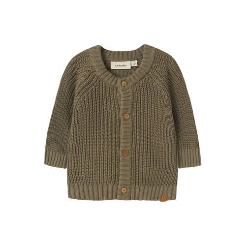 LIL' ATELIER BABY vest gebreid groen afbeelding