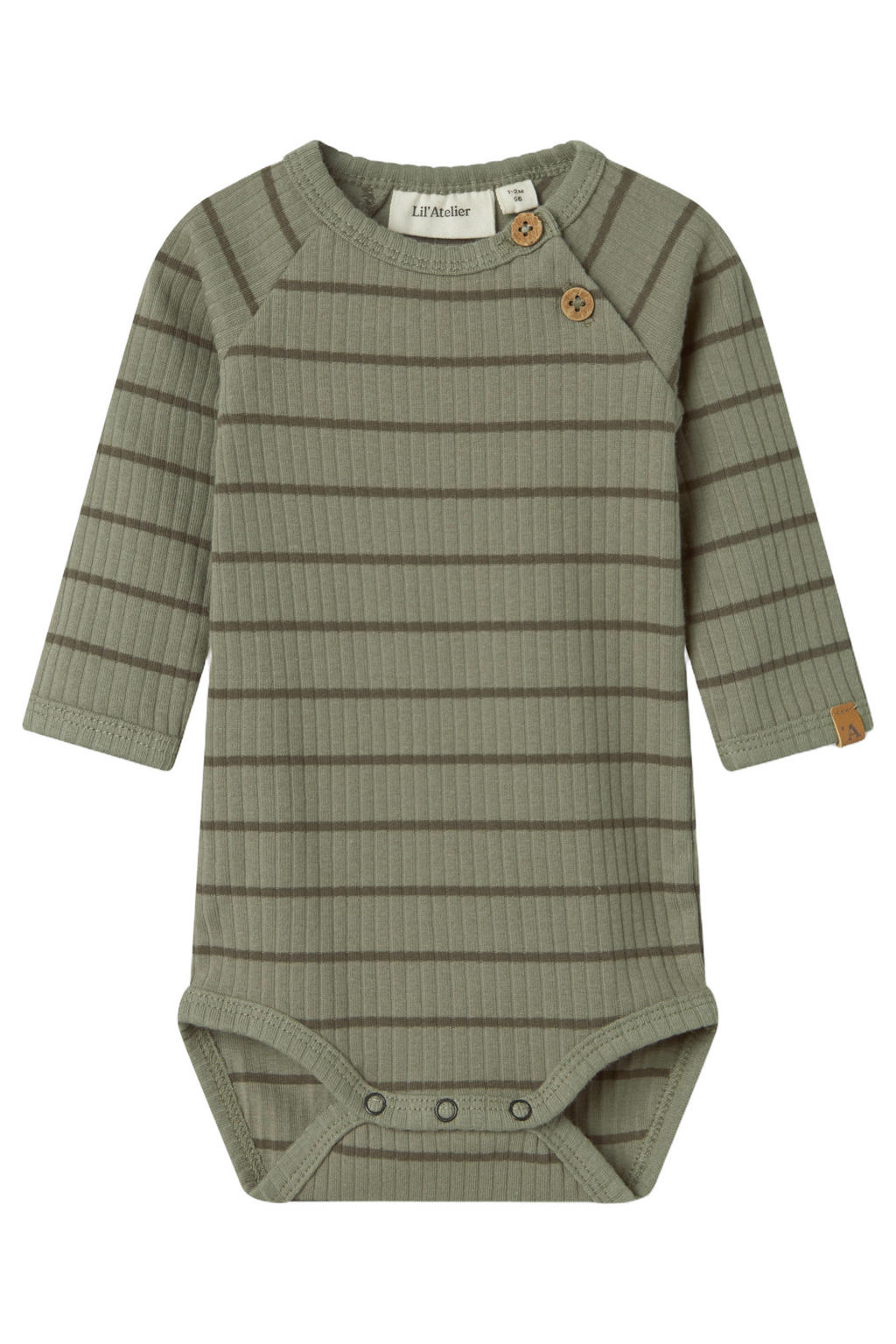 LIL' ATELIER BABY romper olijfgroen