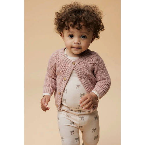 LIL' ATELIER BABY romper met all over print zalmroze afbeelding