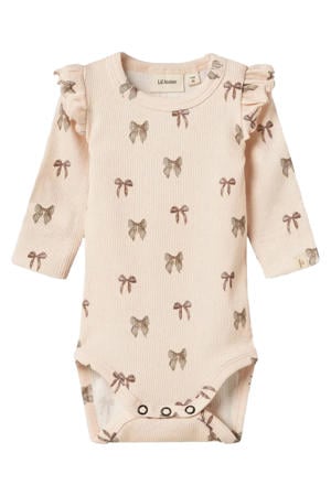 romper met all over print zalmroze