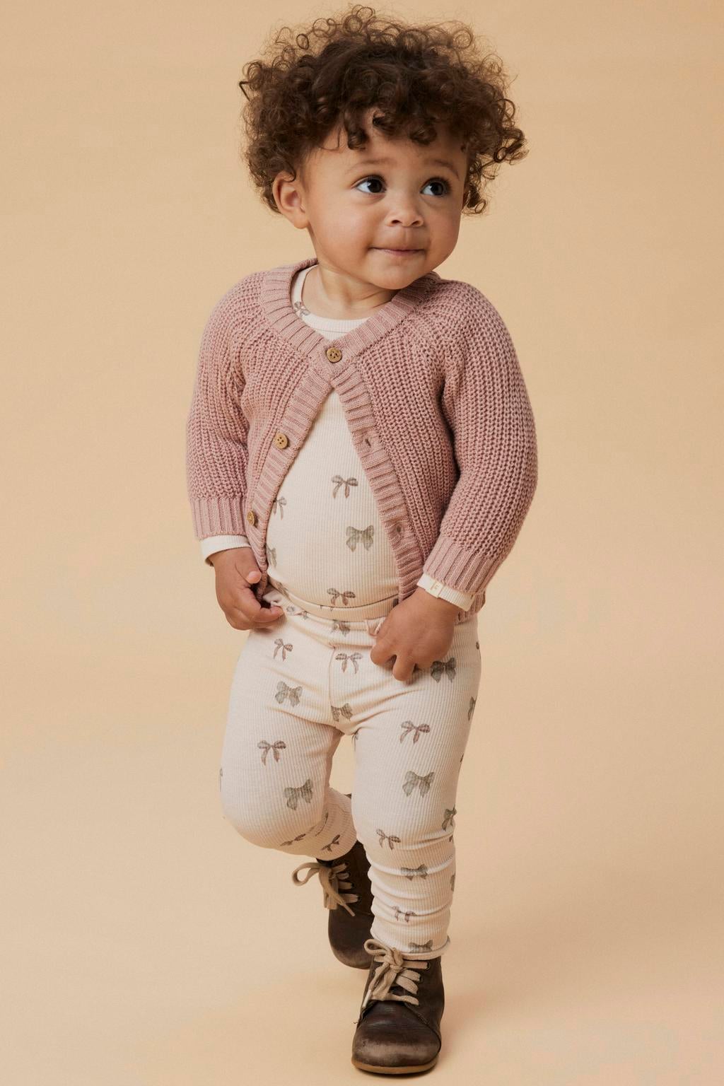 LIL' ATELIER BABY slim legging lichtroze