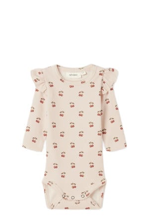 romper ecru/rood