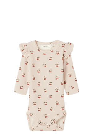 romper ecru/rood