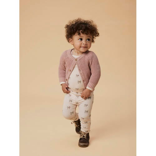 LIL' ATELIER BABY vest gebreid oudroze afbeelding