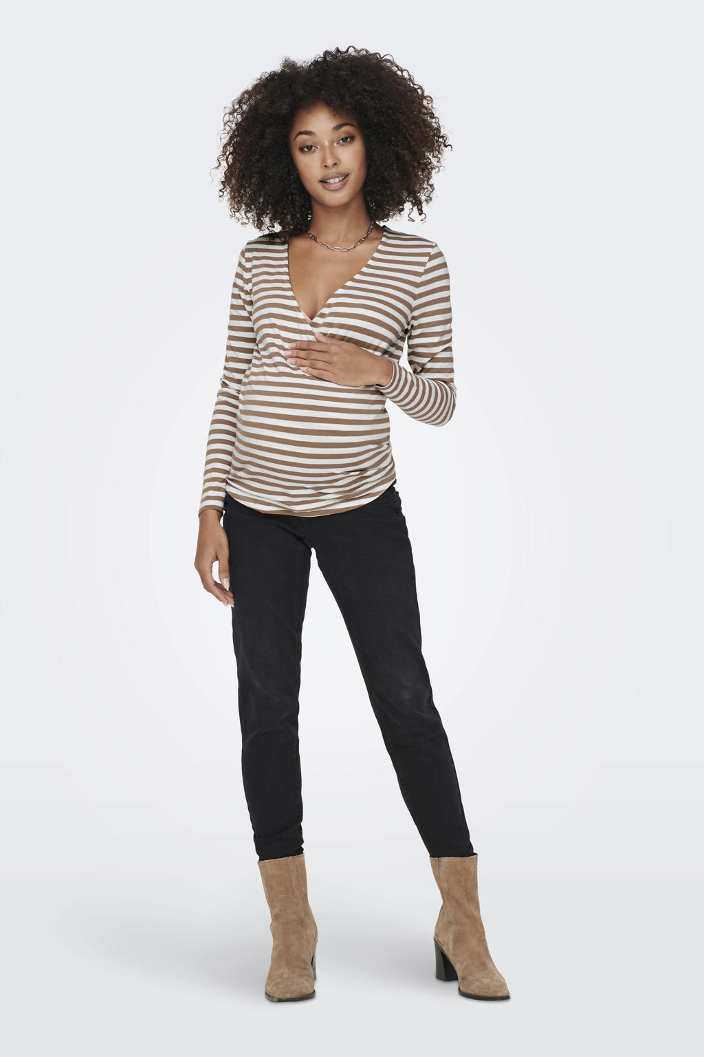 Noppies maternity zwangerschaps- en voedingssinglet Ara offwhite