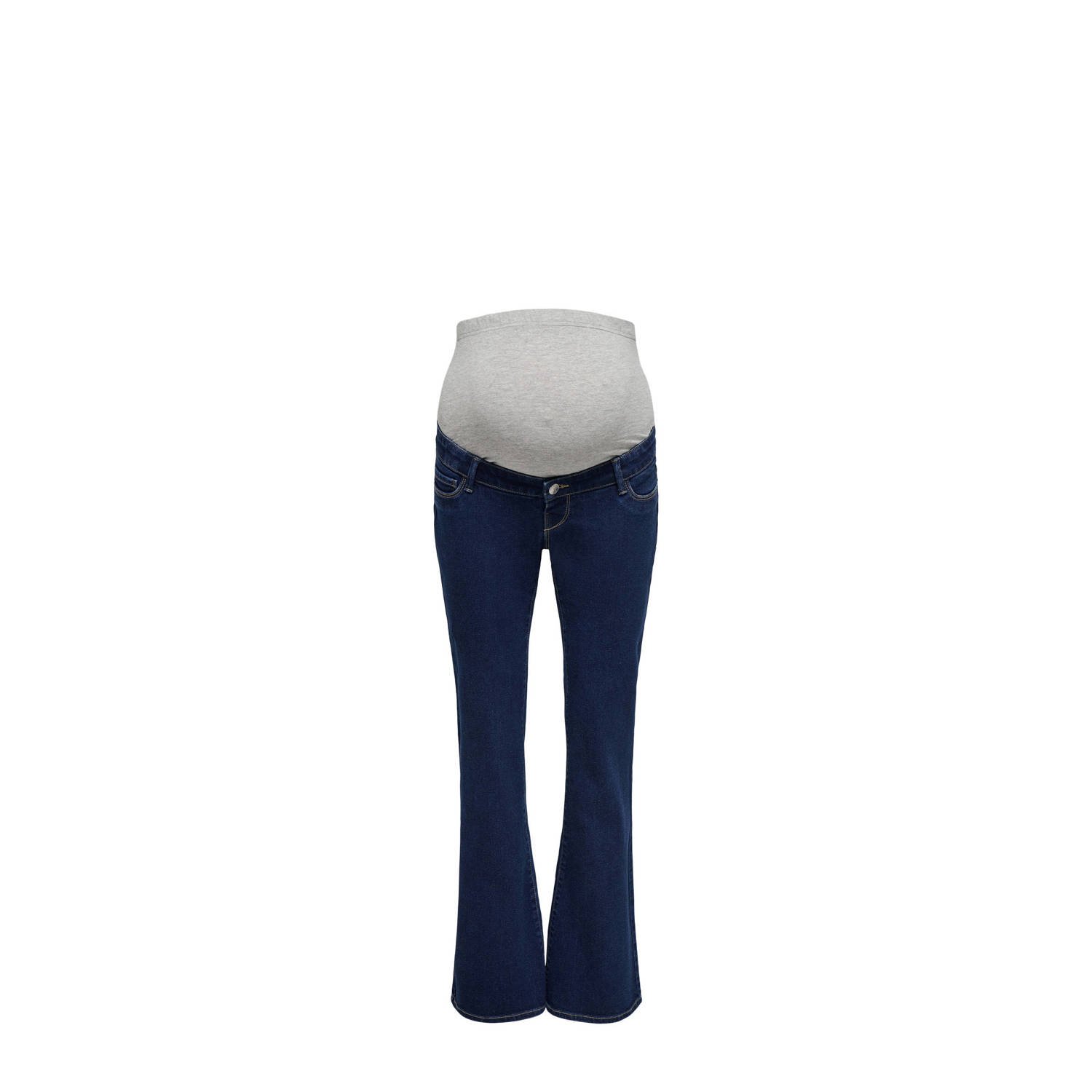 ONLY MATERNITY high waist zwangerschapskleding flared jeans dark blue denim