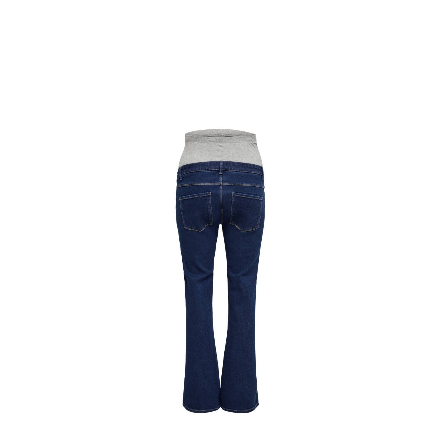 ONLY MATERNITY high waist zwangerschapskleding flared jeans dark blue denim
