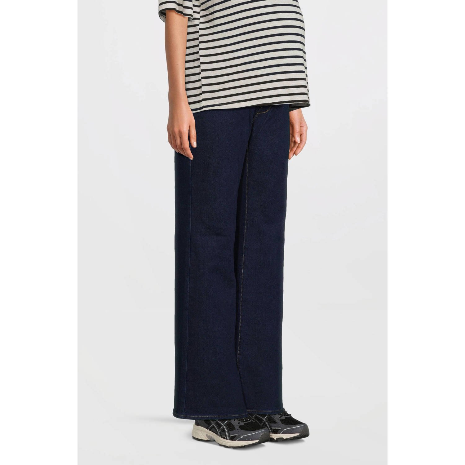 ONLY MATERNITY high waist zwangerschapskleding flared jeans dark blue denim