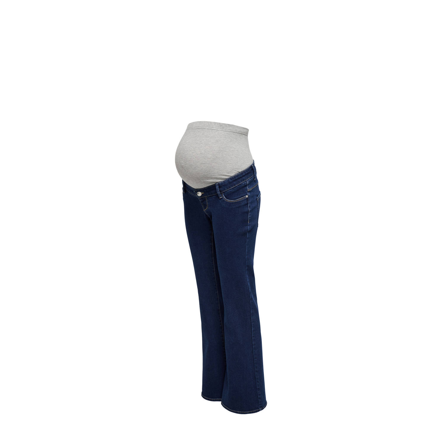ONLY MATERNITY high waist zwangerschapskleding flared jeans dark blue denim