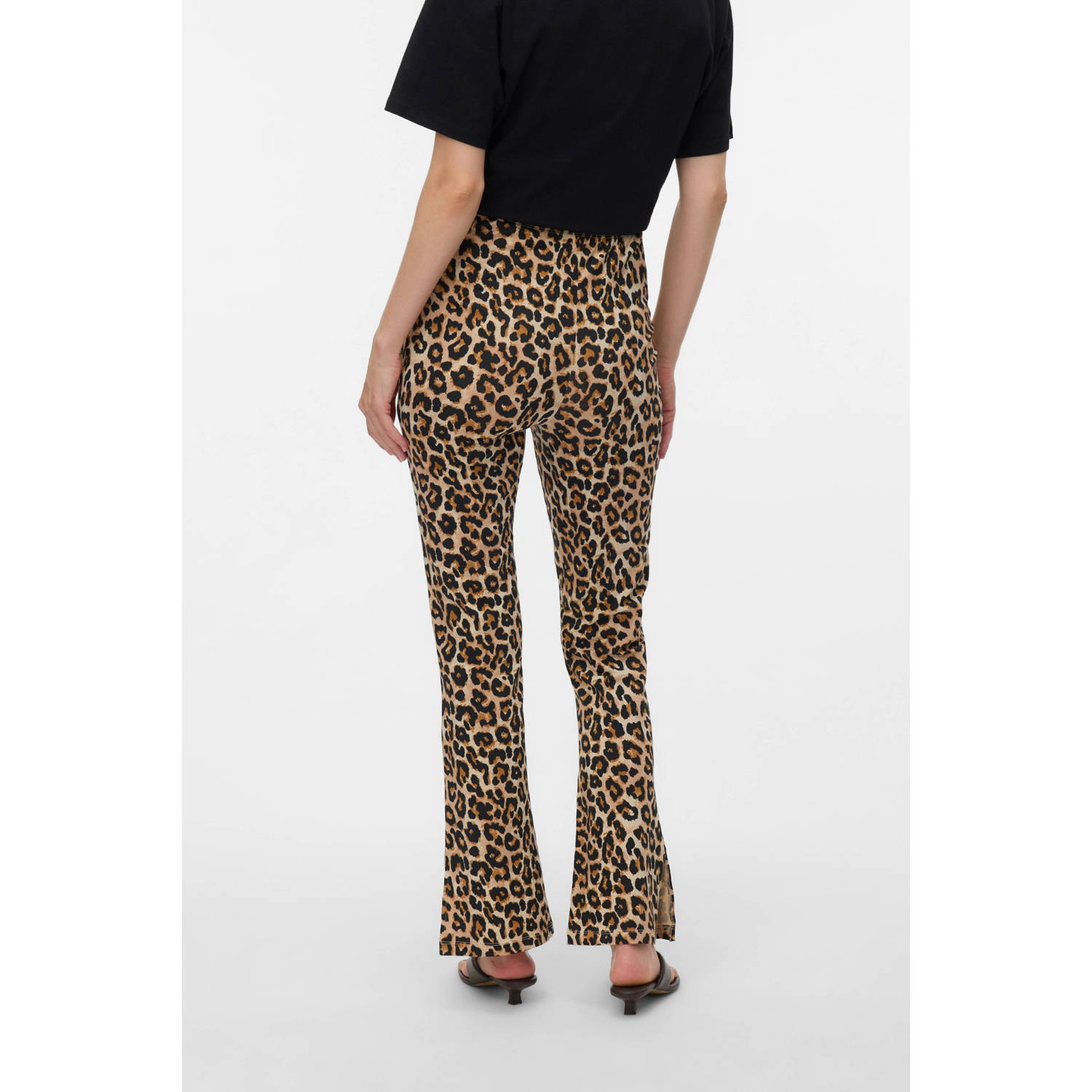 MAMALICIOUS flared high waist zwangerschaps legging bruin