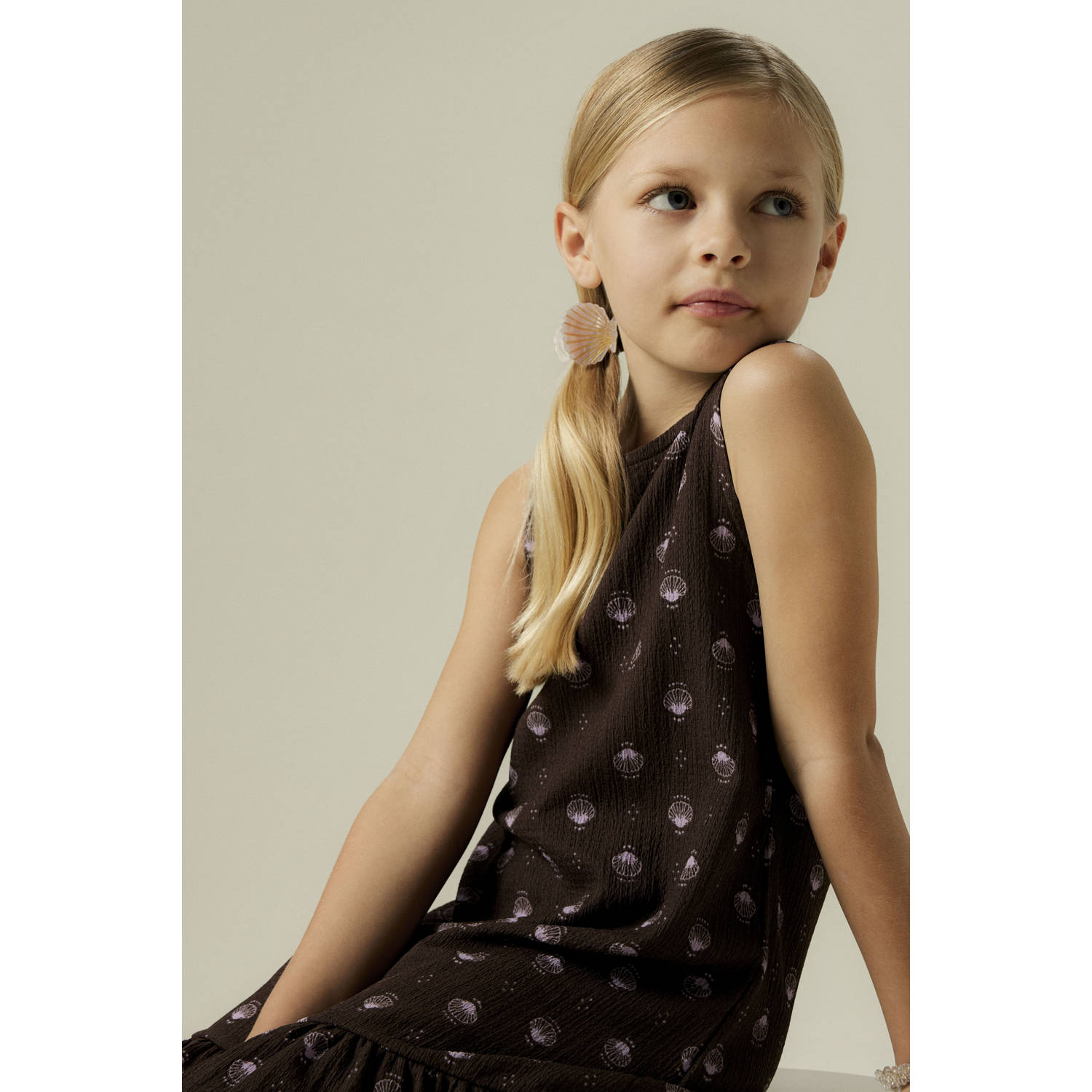 NAME IT KIDS A-lijn jurk bruin
