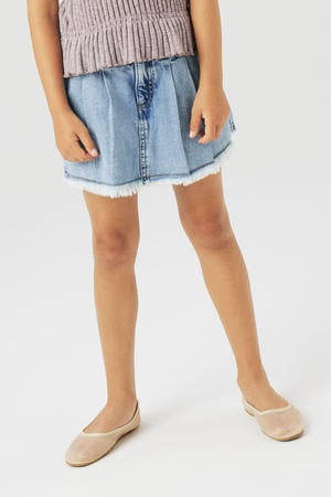 denim skort medium blue denim