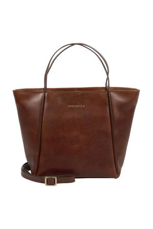 leren handtas Fine Florence bruin