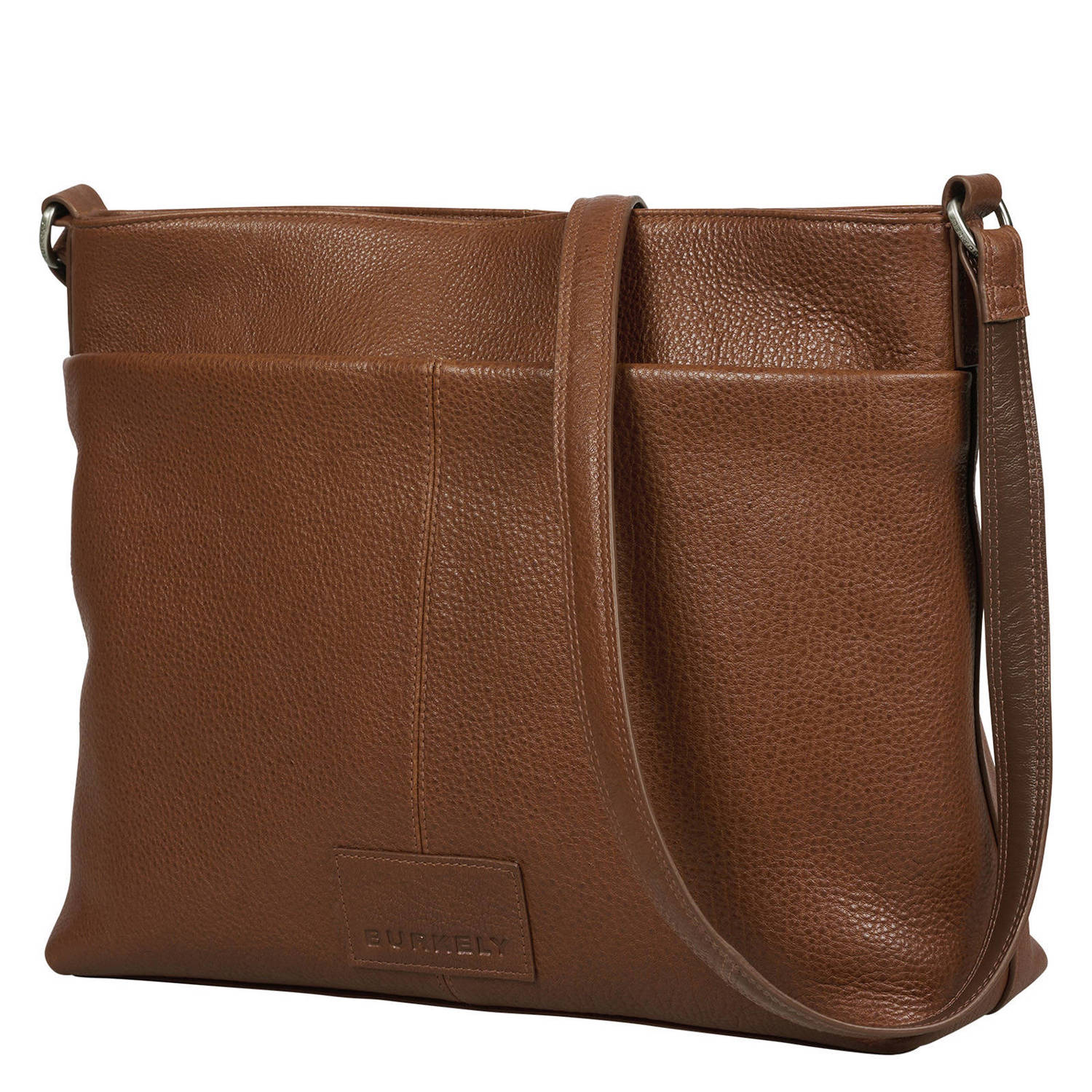 BURKELY leren crossbody tas Soft Skylar bruin