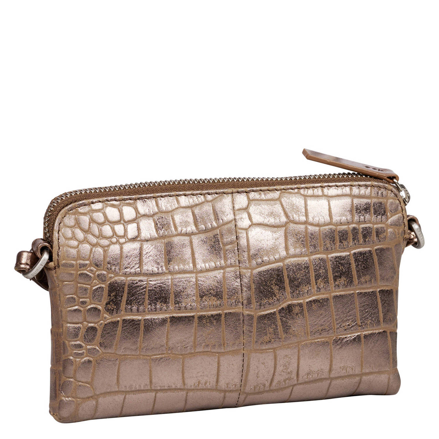 BURKELY leren crossbody tas Cool Colbie bronskleurig