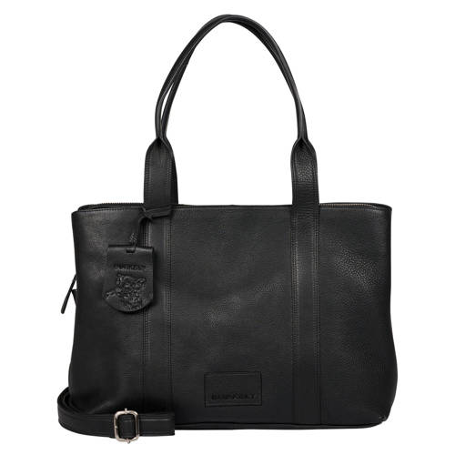 BURKELY leren handtas met laptopvak Soft Skylar zwart afbeelding