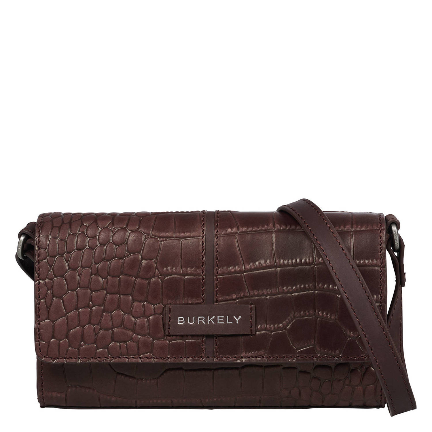 BURKELY leren crossbody tas Cool Colbie donkerbruin