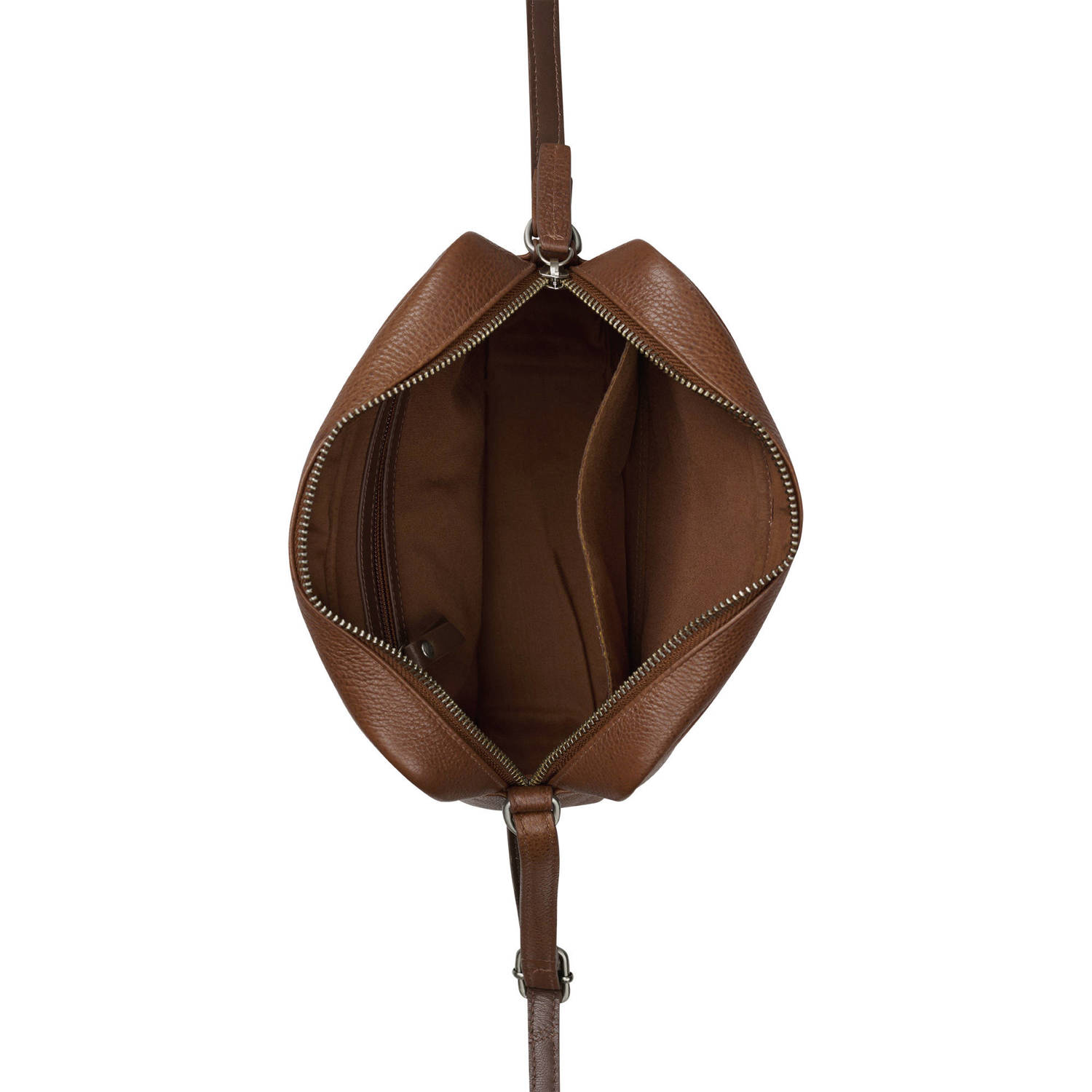 BURKELY leren crossbody tas Soft Skylar bruin