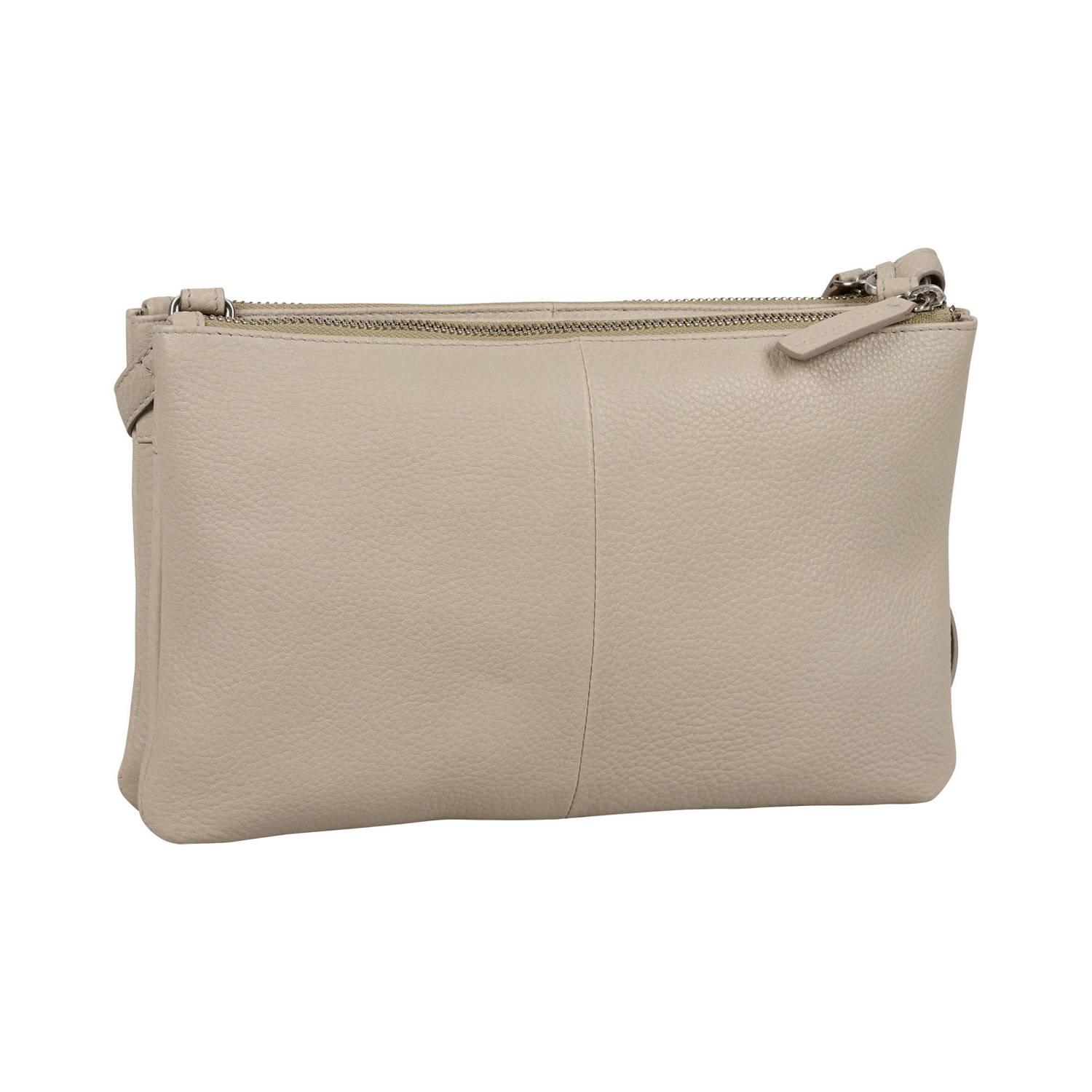 BURKELY leren crossbody tas Soft Skylar grijs