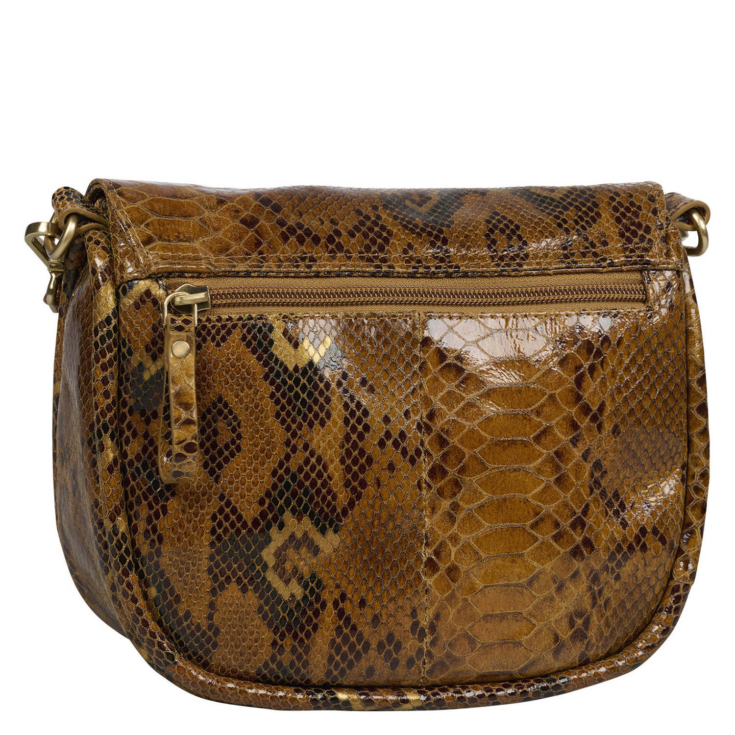 BURKELY leren crossbody tas Vintage Veda oker