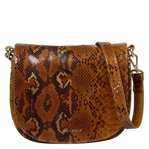 BURKELY leren crossbody tas Vintage Veda oker afbeelding