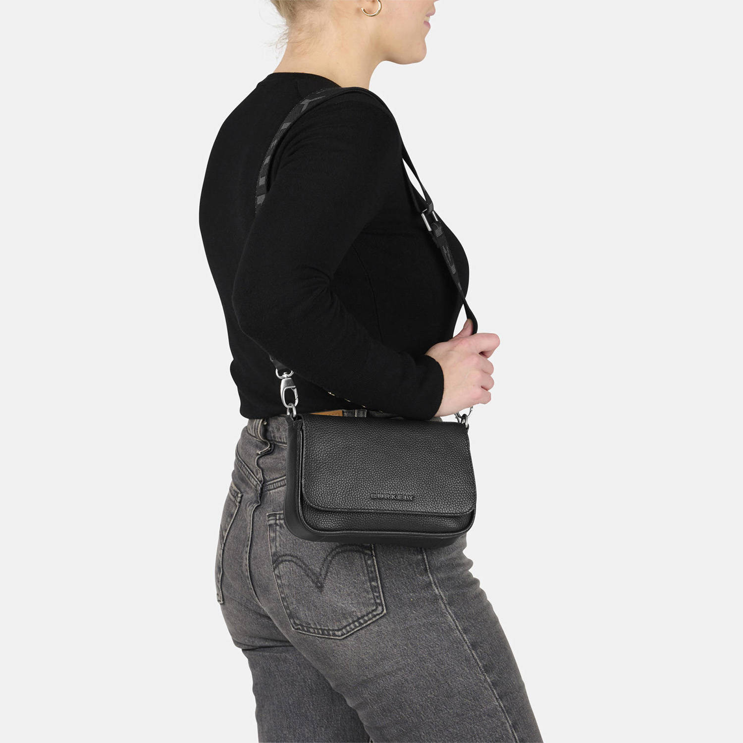 BURKELY leren crossbody tas Always Ava zwart