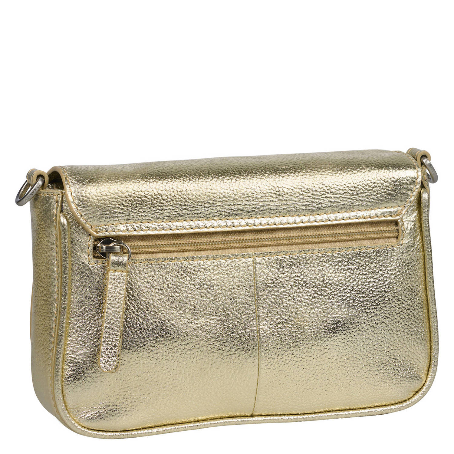 BURKELY leren crossbody tas Always Ava goudkleurig