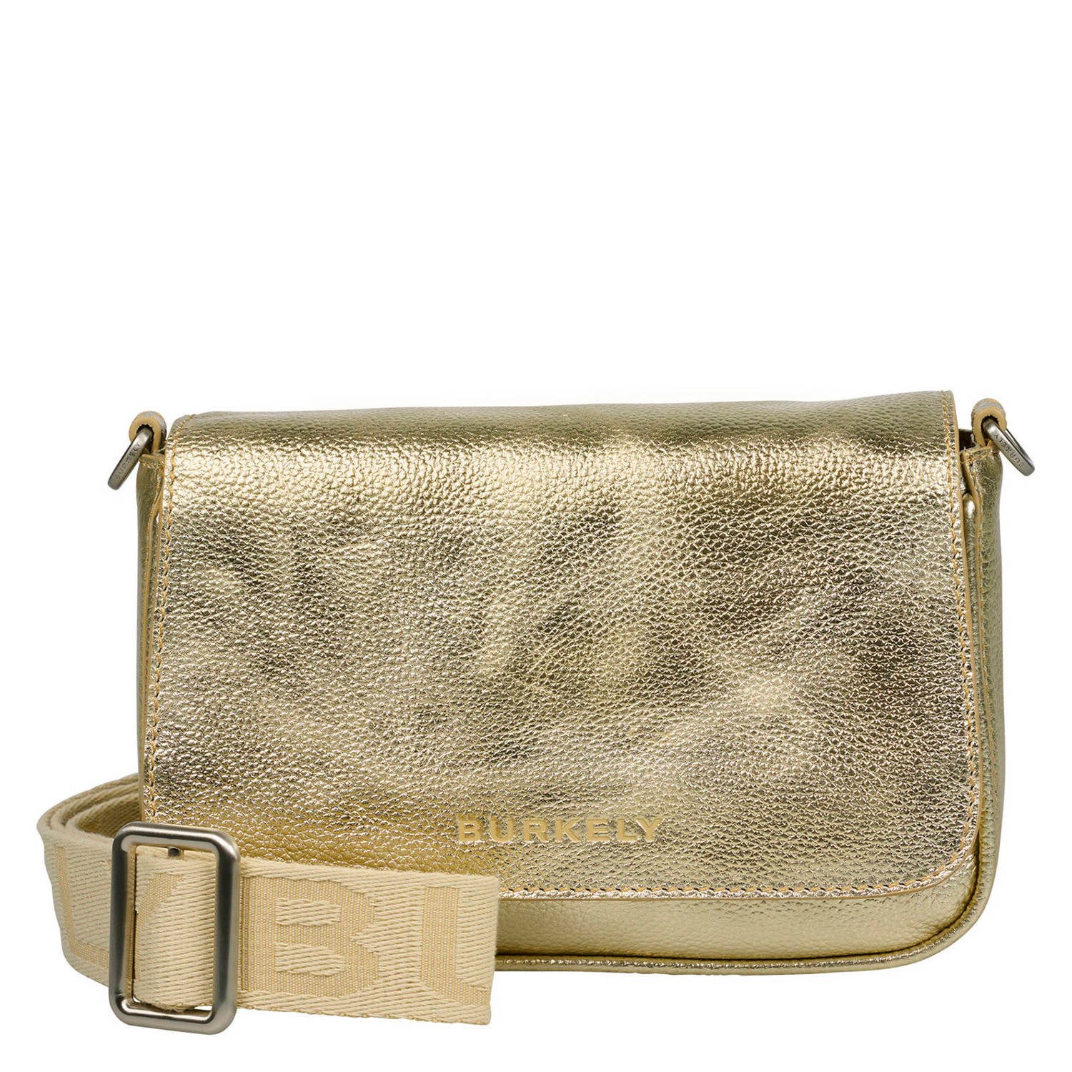 BURKELY leren crossbody tas Always Ava goudkleurig