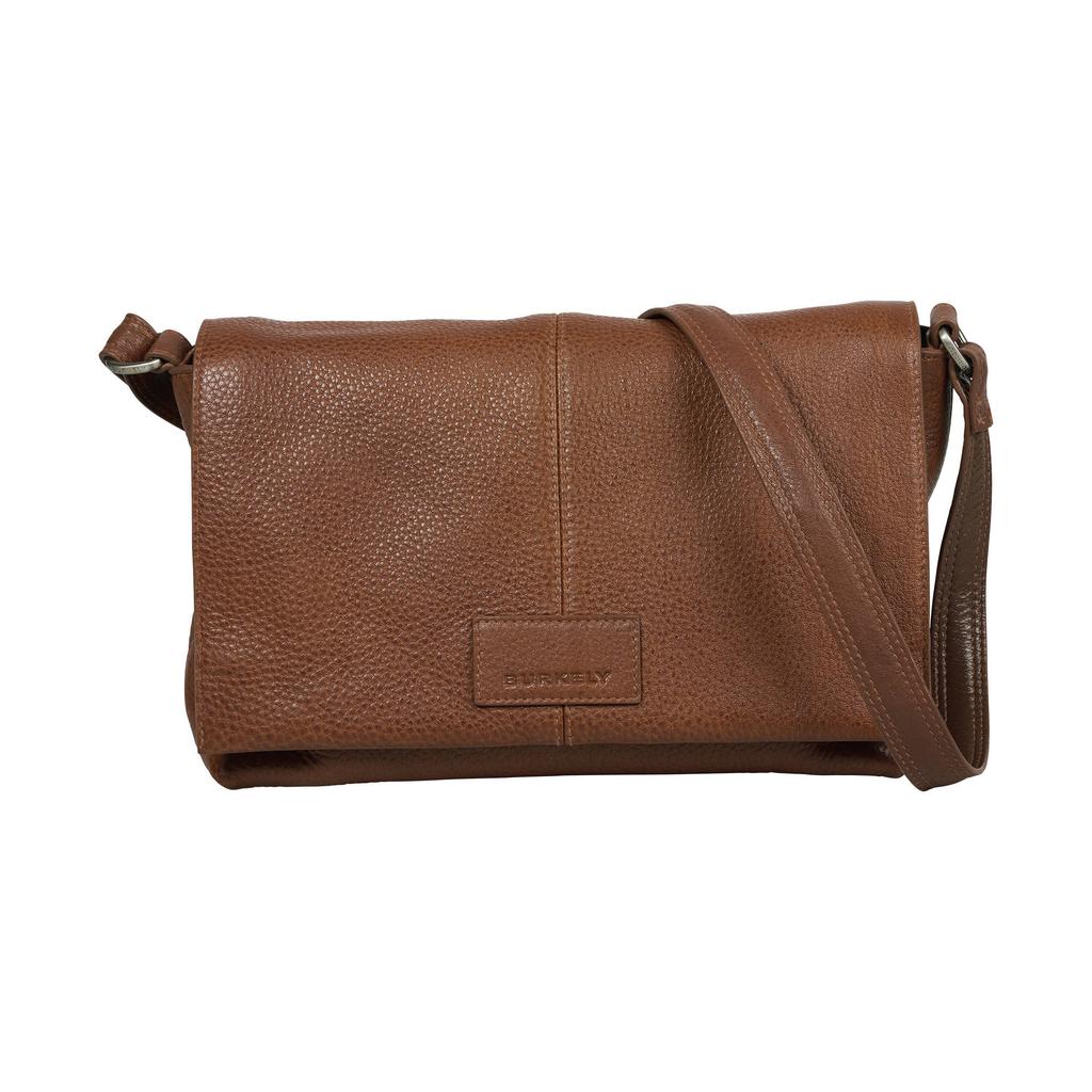 BURKELY leren crossbody tas Soft Skylar Satchel bruin