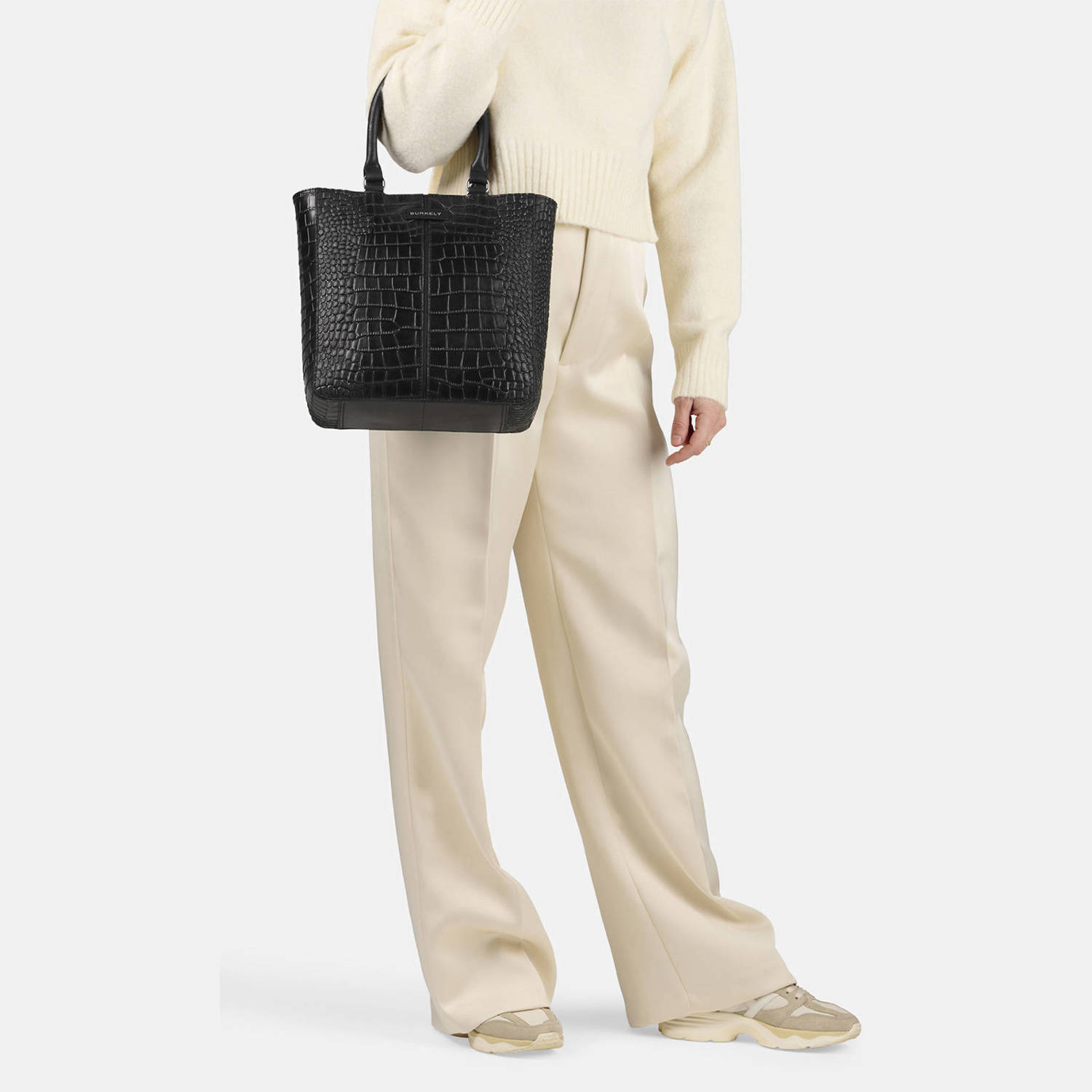 BURKELY leren mini shopper Cool Colbie zwart