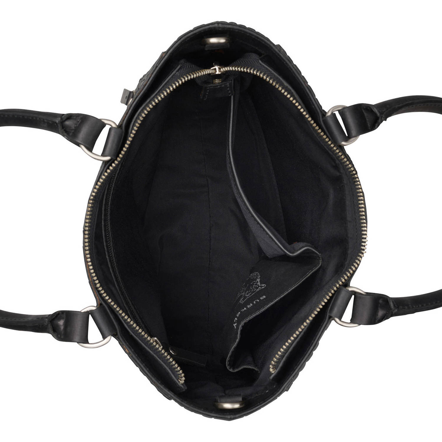 BURKELY leren mini shopper Cool Colbie zwart