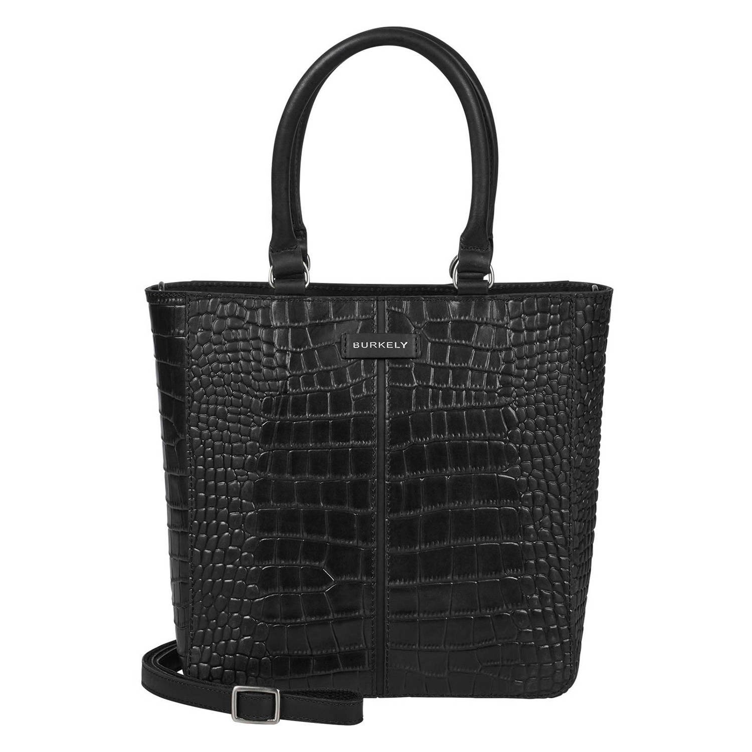 BURKELY leren mini shopper Cool Colbie zwart
