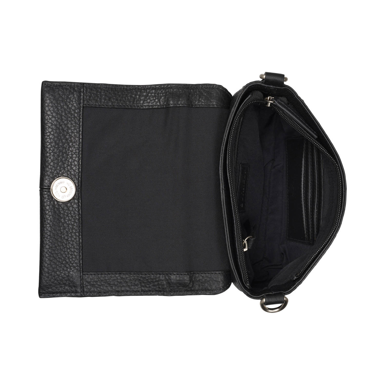 BURKELY leren crossbody tas Soft Skylar Citybag zwart