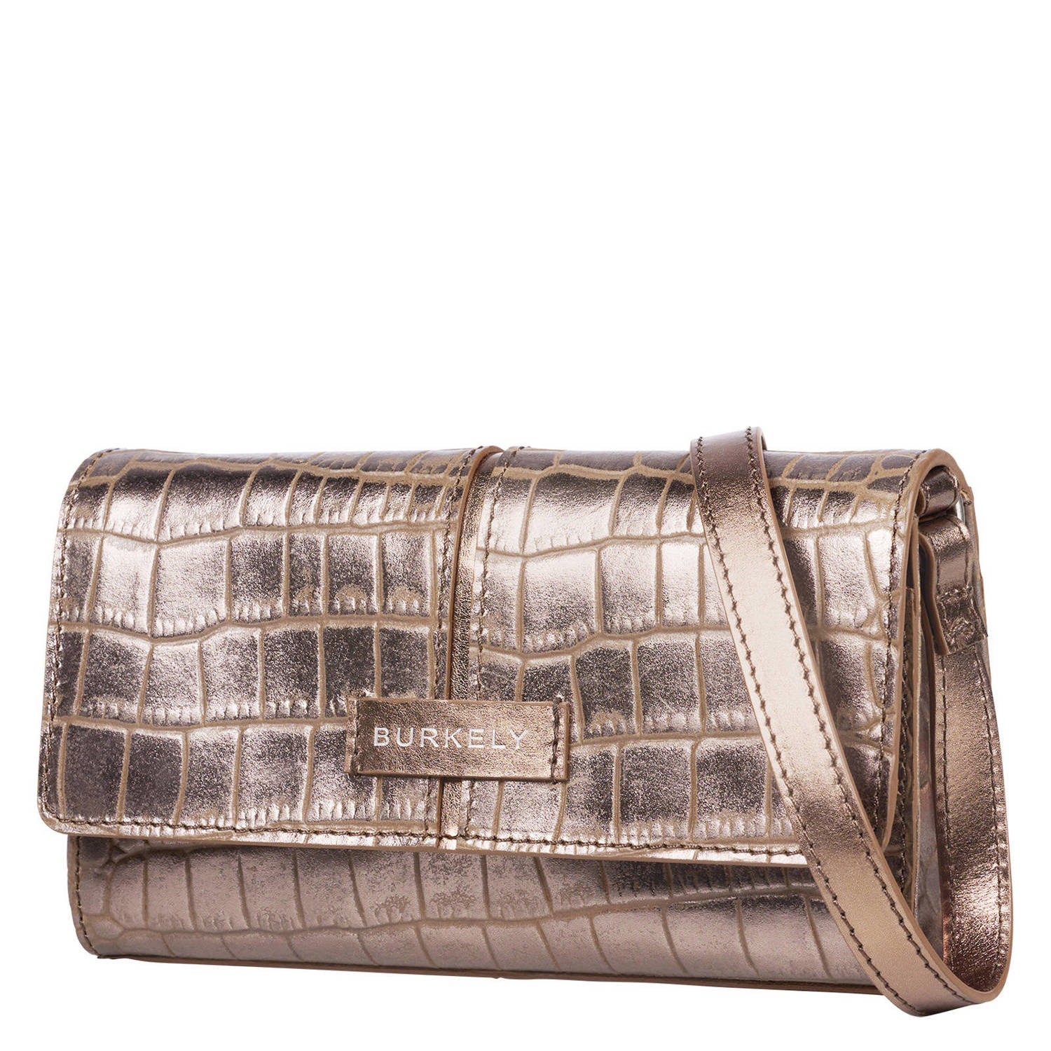 BURKELY leren crossbody tas Cool Colbie bronskleurig