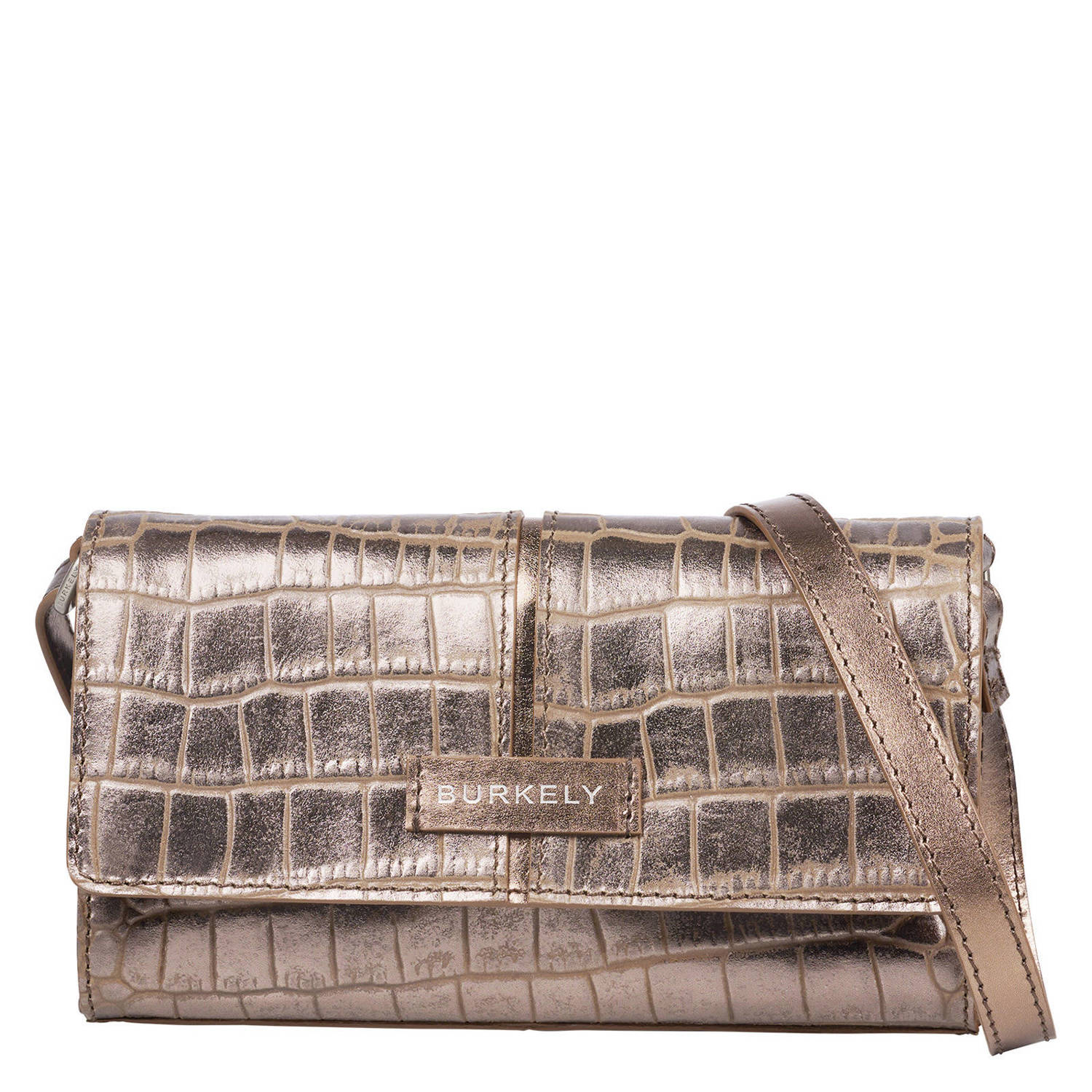 BURKELY leren crossbody tas Cool Colbie bronskleurig
