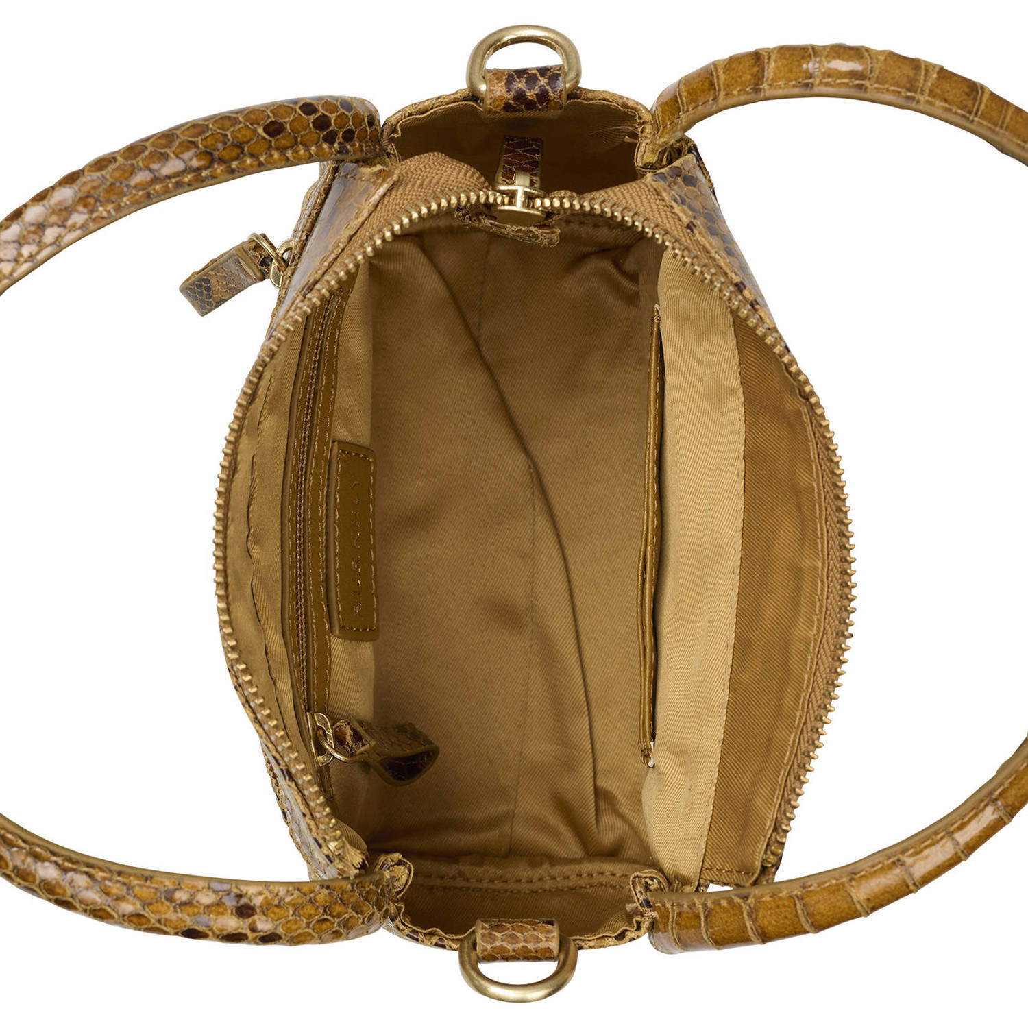 BURKELY leren crossbody tas Vintage Veda oker