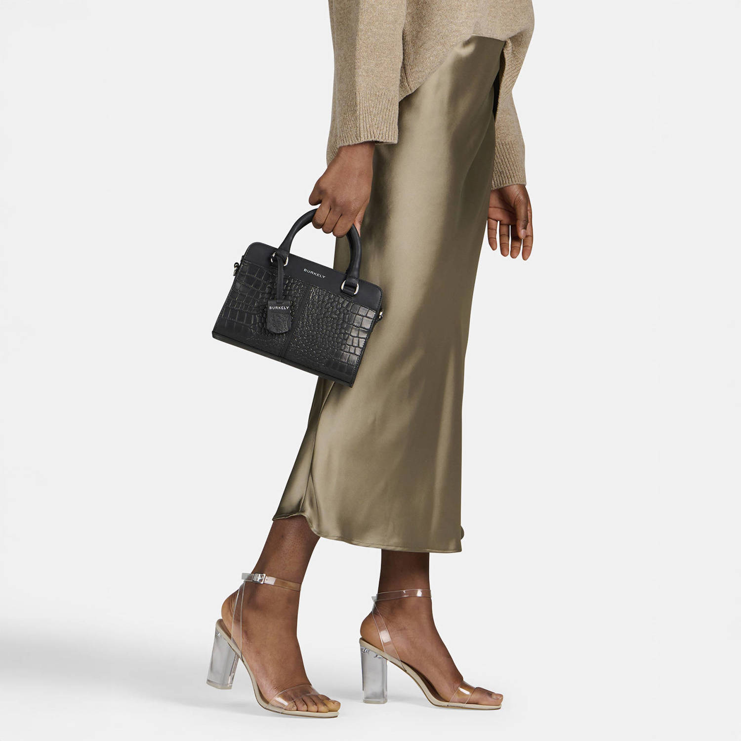 BURKELY leren mini handtas Cool Colbie zwart