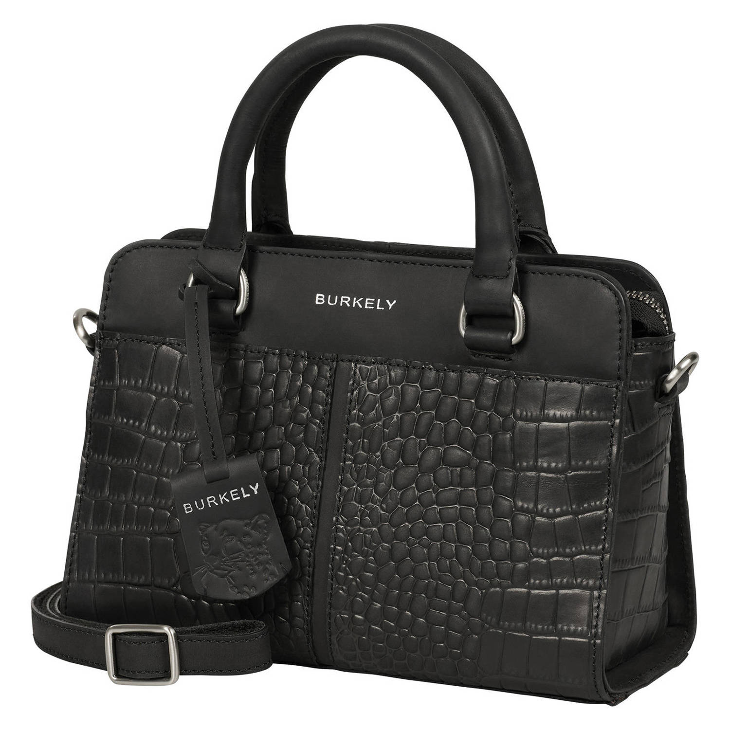 BURKELY leren mini handtas Cool Colbie zwart