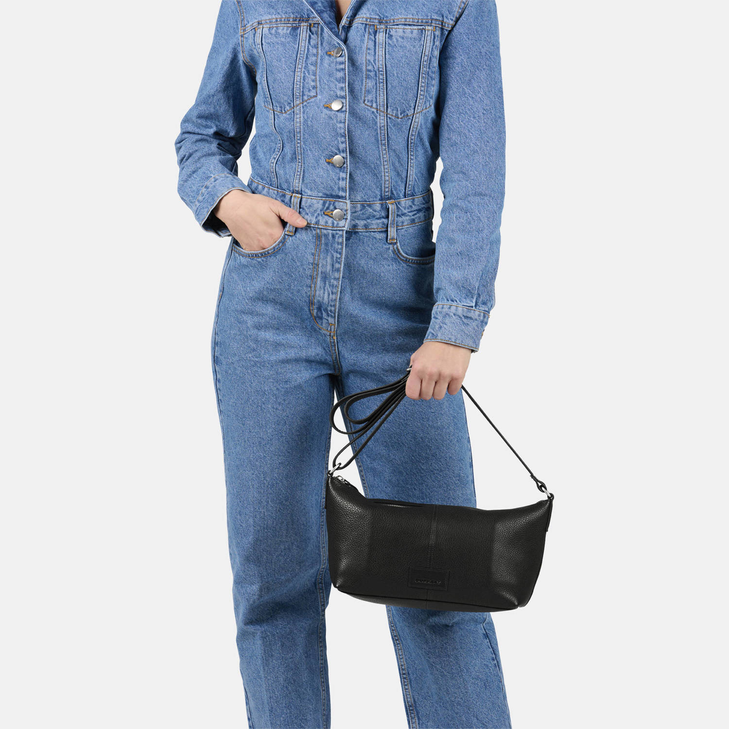 BURKELY leren crossbody tas Soft Skylar zwart
