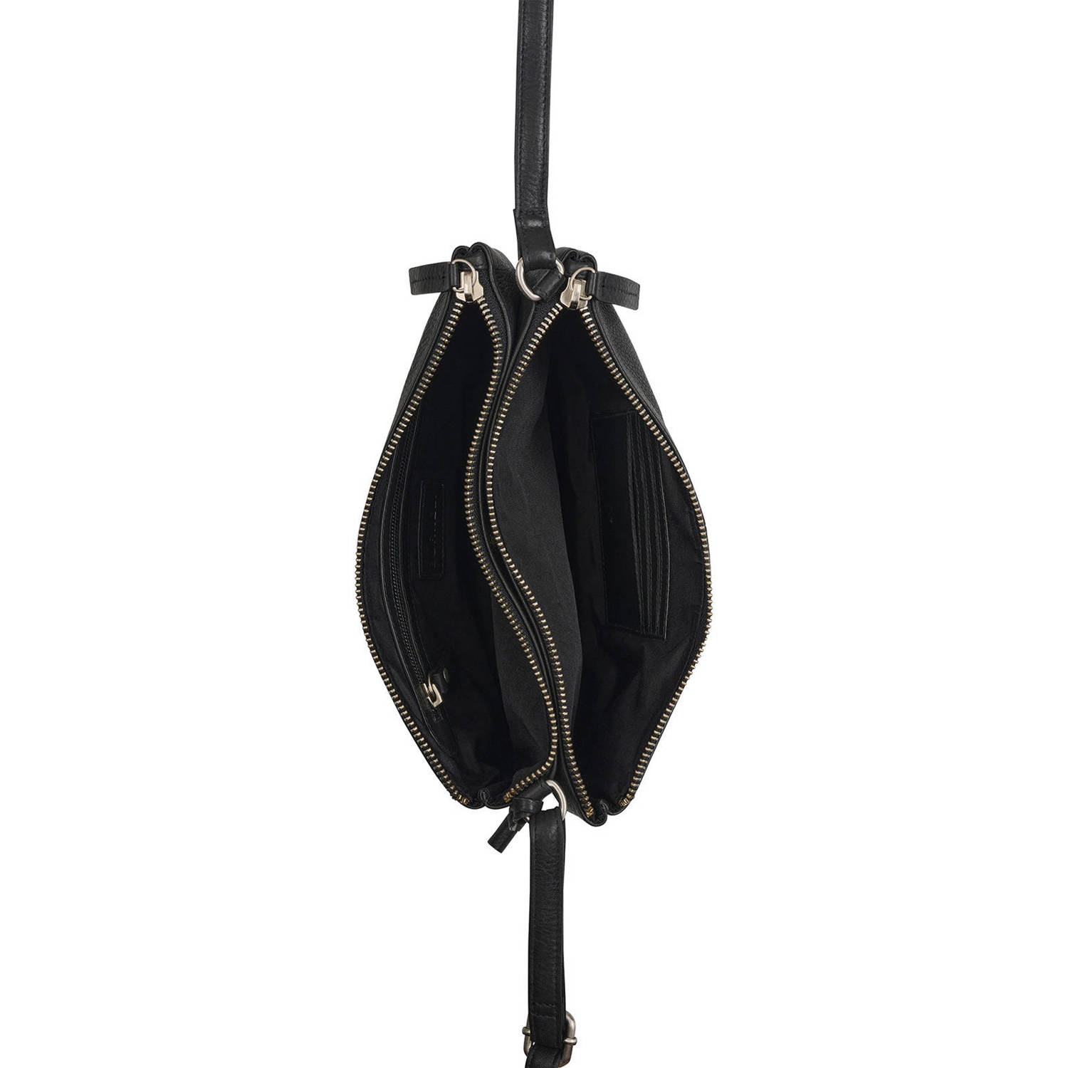BURKELY leren crossbody tas Soft Skylar zwart