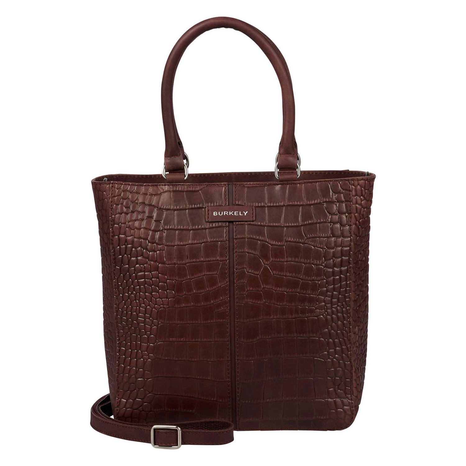 BURKELY leren mini shopper Cool Colbie donkerbruin