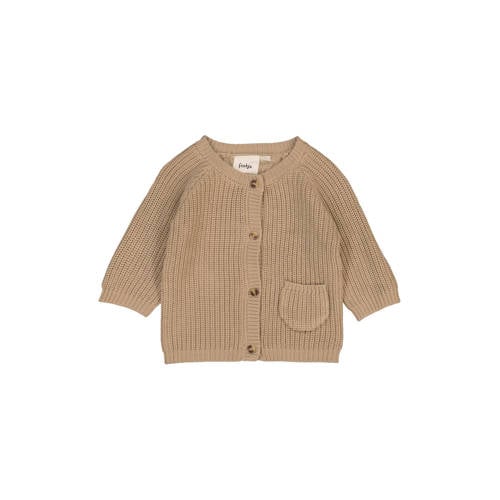 Feetje grof gebreid vest The Magic is in You taupe afbeelding
